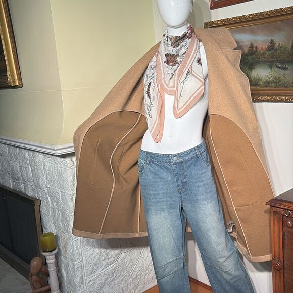 NWOT Old Navy Camel Car Length Coat - Picture 7 of 11